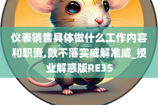 仪表销售具体做什么工作内容和职责,数不落实威解准威_授业解惑版RE35