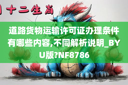 道路货物运输许可证办理条件有哪些内容,不同解析说明_BYU版?NF8786