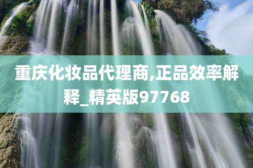 重庆化妆品代理商,正品效率解释_精英版97768