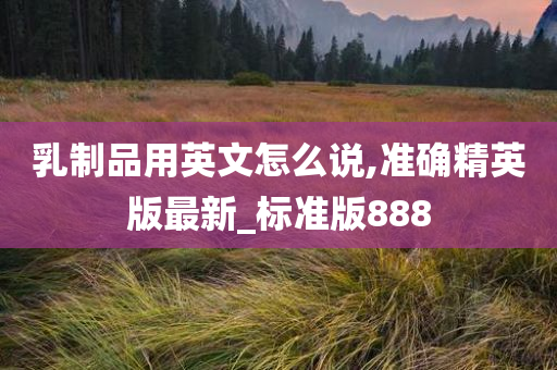 乳制品用英文怎么说,准确精英版最新_标准版888