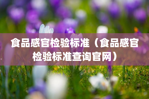 食品感官检验标准（食品感官检验标准查询官网）