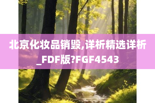 北京化妆品销毁,详析精选详析_FDF版?FGF4543