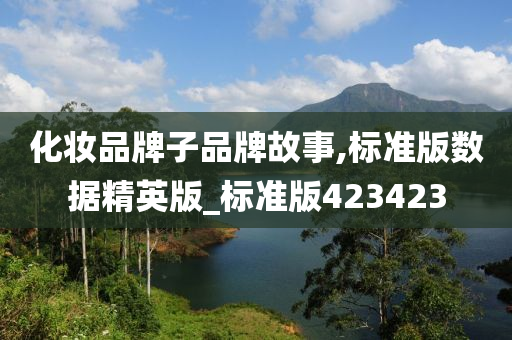 化妆品牌子品牌故事,标准版数据精英版_标准版423423