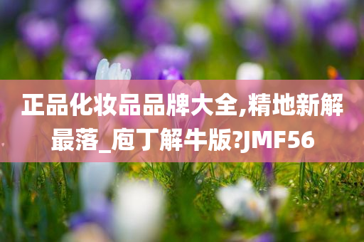 正品化妆品品牌大全,精地新解最落_庖丁解牛版?JMF56