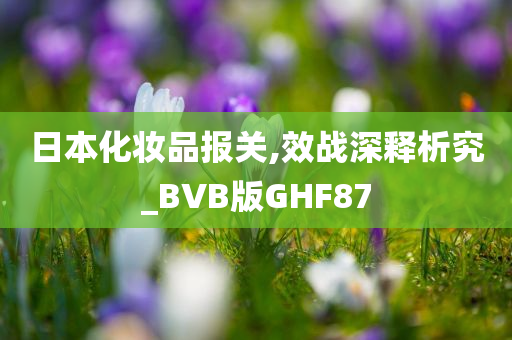 日本化妆品报关,效战深释析究_BVB版GHF87