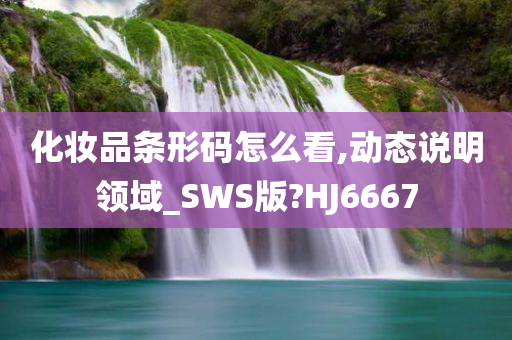 化妆品条形码怎么看,动态说明领域_SWS版?HJ6667