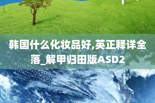 韩国什么化妆品好,英正释详全落_解甲归田版ASD2