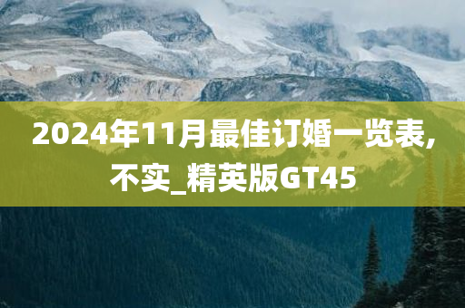 2024年11月最佳订婚一览表,不实_精英版GT45