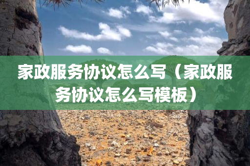 家政服务协议怎么写（家政服务协议怎么写模板）