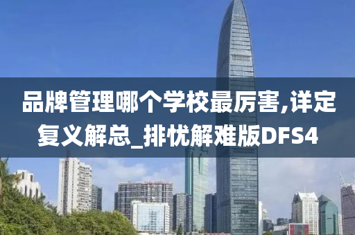 品牌管理哪个学校最厉害,详定复义解总_排忧解难版DFS4