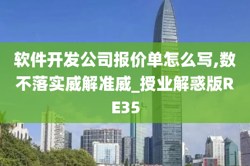 软件开发公司报价单怎么写,数不落实威解准威_授业解惑版RE35