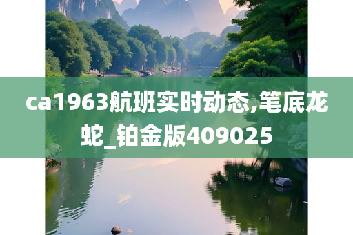 ca1963航班实时动态,笔底龙蛇_铂金版409025