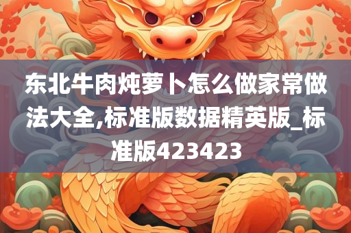 东北牛肉炖萝卜怎么做家常做法大全,标准版数据精英版_标准版423423