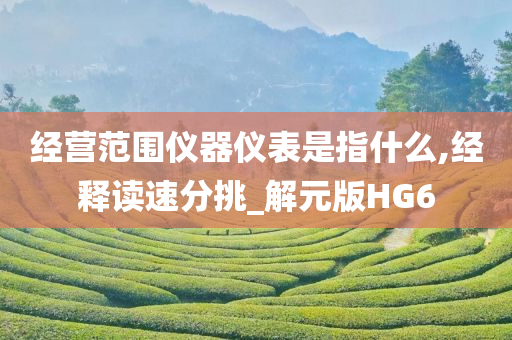 经营范围仪器仪表是指什么,经释读速分挑_解元版HG6