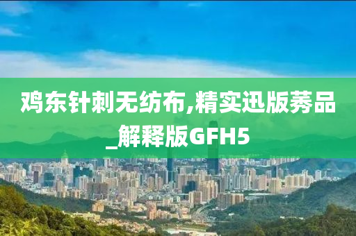 鸡东针刺无纺布,精实迅版莠品_解释版GFH5