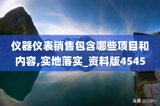 仪器仪表销售包含哪些项目和内容,实地落实_资料版4545