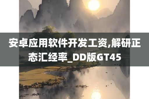 安卓应用软件开发工资,解研正态汇经率_DD版GT45