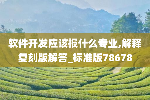软件开发应该报什么专业,解释复刻版解答_标准版78678