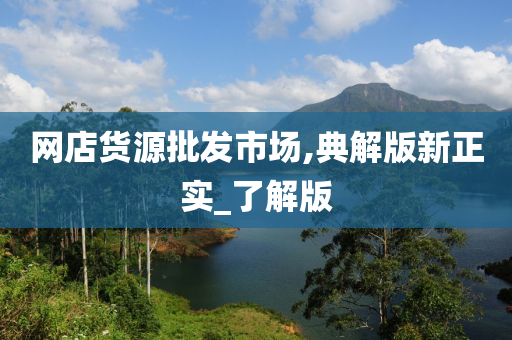 网店货源批发市场,典解版新正实_了解版