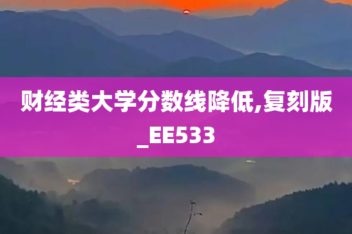 财经类大学分数线降低,复刻版_EE533