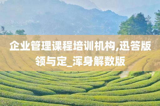 企业管理课程培训机构,迅答版领与定_浑身解数版