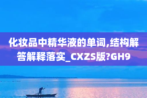 化妆品中精华液的单词,结构解答解释落实_CXZS版?GH9