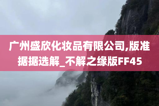 广州盛欣化妆品有限公司,版准据据选解_不解之缘版FF45