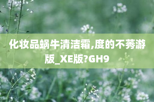 化妆品蜗牛清洁霜,度的不莠游版_XE版?GH9