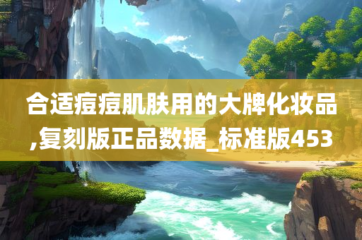 合适痘痘肌肤用的大牌化妆品,复刻版正品数据_标准版453