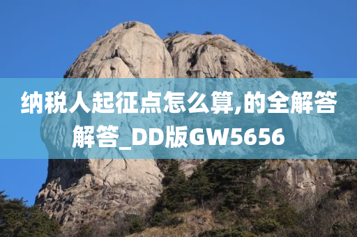 纳税人起征点怎么算,的全解答解答_DD版GW5656