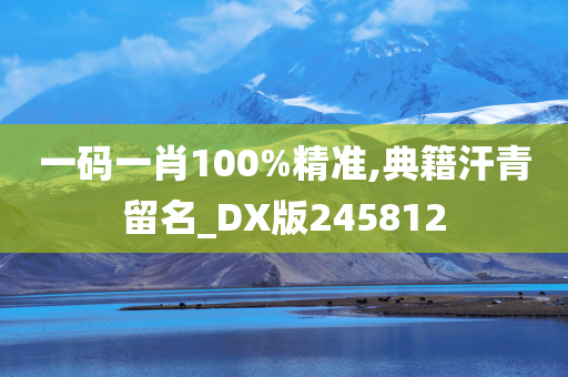 一码一肖100%精准,典籍汗青留名_DX版245812