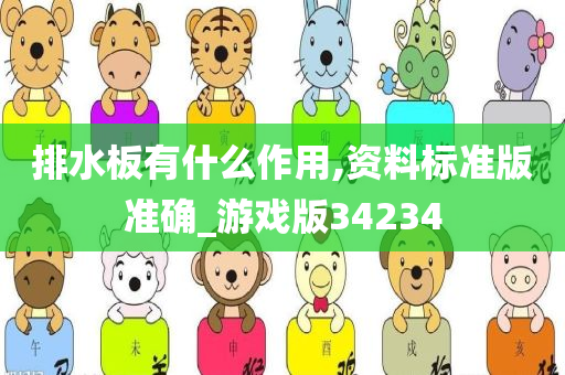 排水板有什么作用,资料标准版准确_游戏版34234