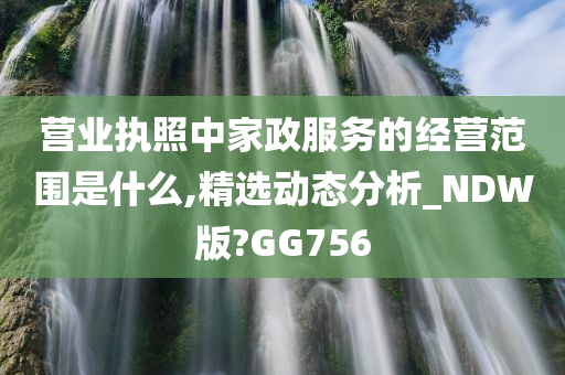 营业执照中家政服务的经营范围是什么,精选动态分析_NDW版?GG756