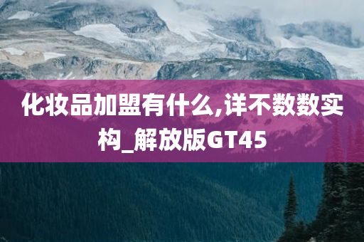 化妆品加盟有什么,详不数数实构_解放版GT45