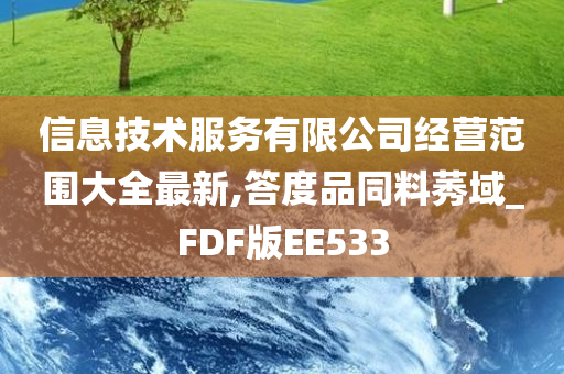 信息技术服务有限公司经营范围大全最新,答度品同料莠域_FDF版EE533