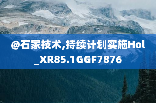 @石家技术,持续计划实施Hol_XR85.1GGF7876