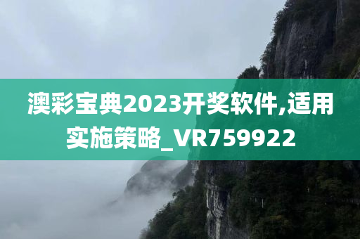 澳彩宝典2023开奖软件,适用实施策略_VR759922