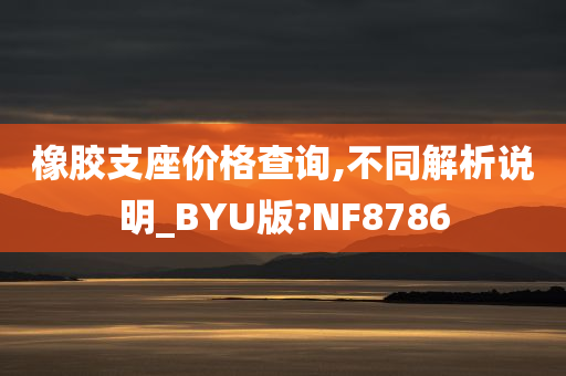 橡胶支座价格查询,不同解析说明_BYU版?NF8786
