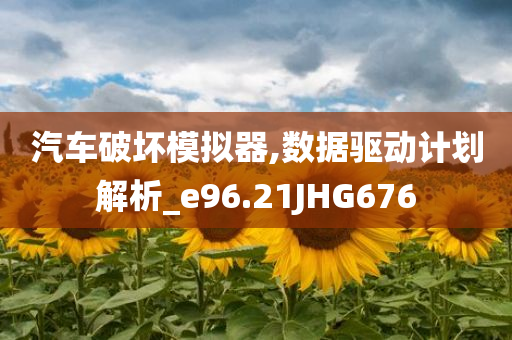 汽车破坏模拟器,数据驱动计划解析_e96.21JHG676
