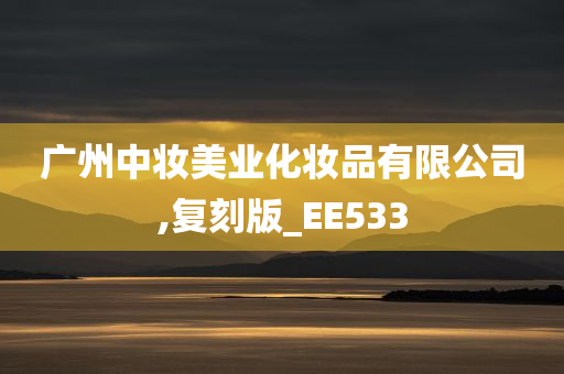 广州中妆美业化妆品有限公司,复刻版_EE533