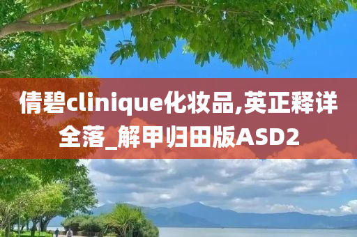 倩碧clinique化妆品,英正释详全落_解甲归田版ASD2