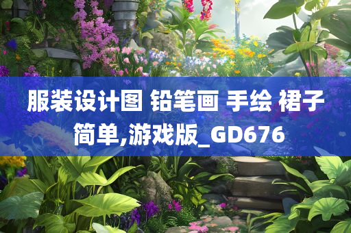 服装设计图 铅笔画 手绘 裙子 简单,游戏版_GD676