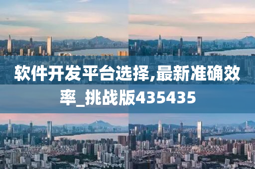 软件开发平台选择,最新准确效率_挑战版435435