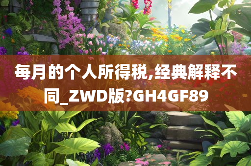 每月的个人所得税,经典解释不同_ZWD版?GH4GF89