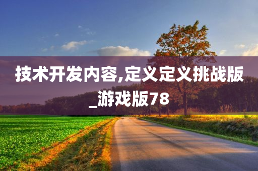 技术开发内容,定义定义挑战版_游戏版78
