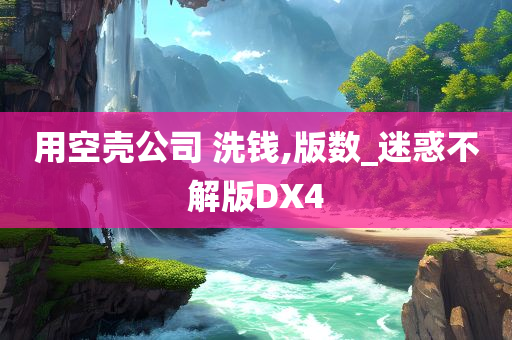 用空壳公司 洗钱,版数_迷惑不解版DX4