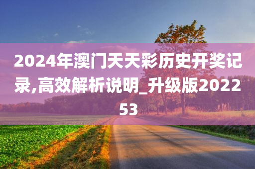2024年澳门天天彩历史开奖记录,高效解析说明_升级版202253
