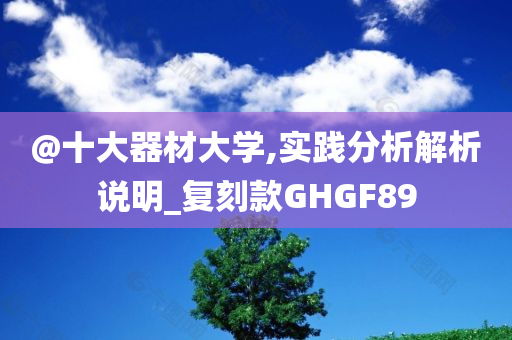 @十大器材大学,实践分析解析说明_复刻款GHGF89