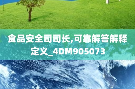 食品安全司司长,可靠解答解释定义_4DM905073