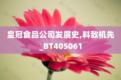皇冠食品公司发展史,料敌机先_BT405061